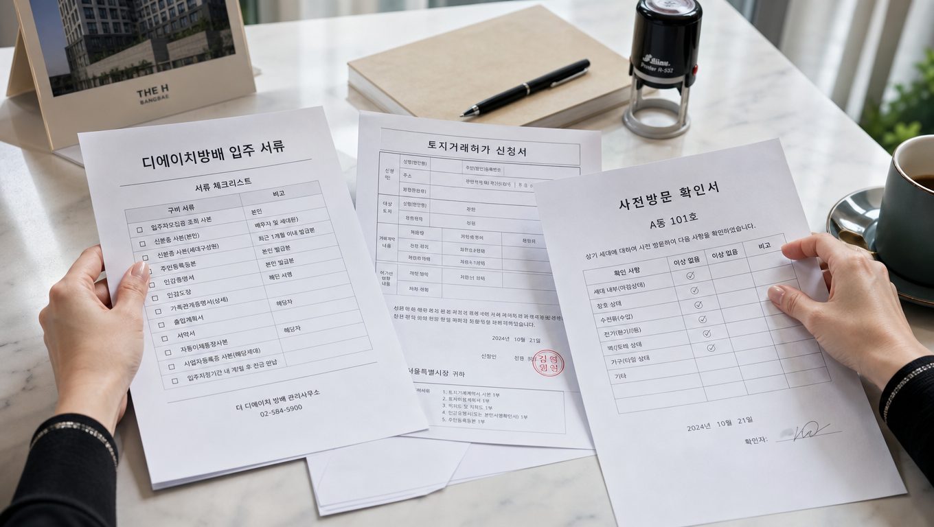 디에이치방배 입주 절차와 토지거래허가 실거주 의무