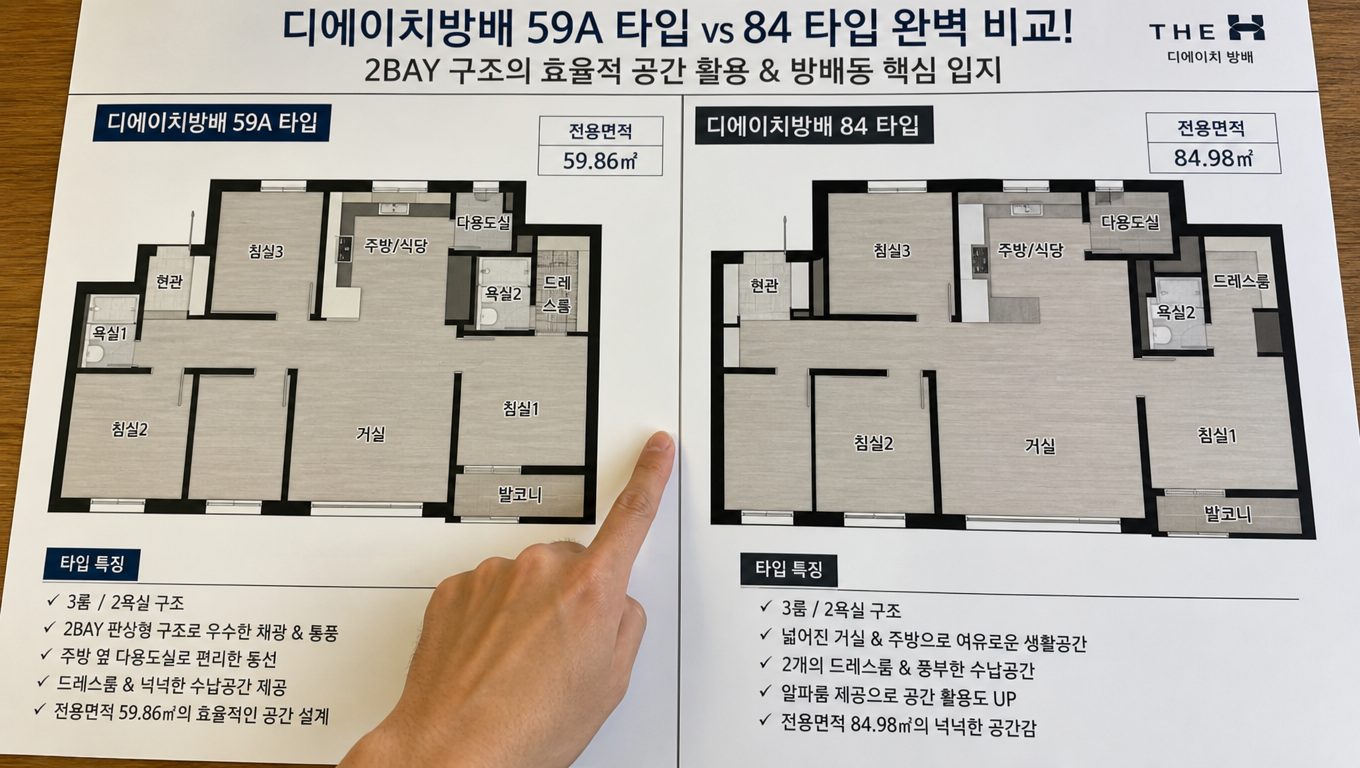 디에이치방배 59 타입 구조와 공간 활용