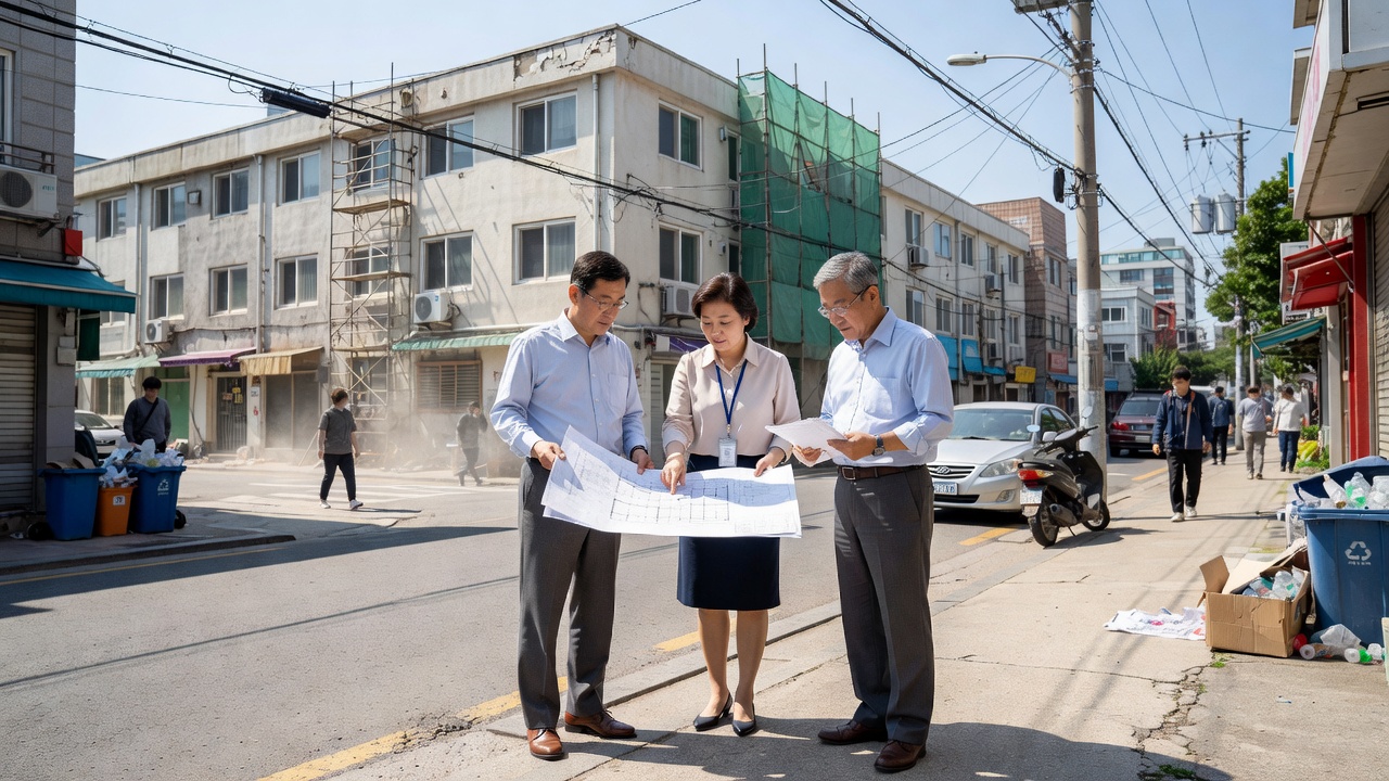방배 임광 재건축 정비계획 단계의 현장 모습