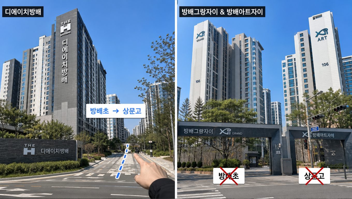 방배동 상문고 배정 아파트 단지