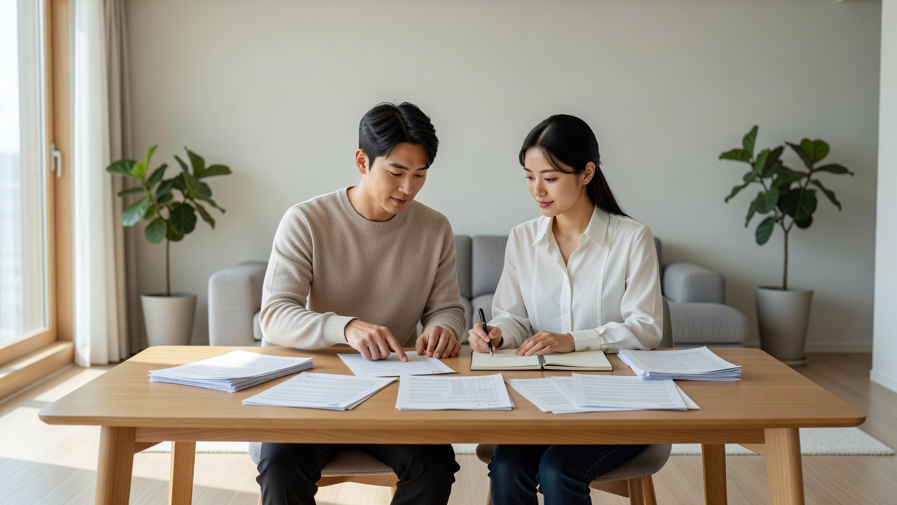 디에이치 방배 전세 입주 체크리스트로 사전점검 일정을 확인하는 모습