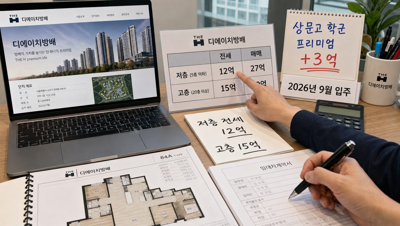 방배동 상문고 배정 아파트 전세 가격