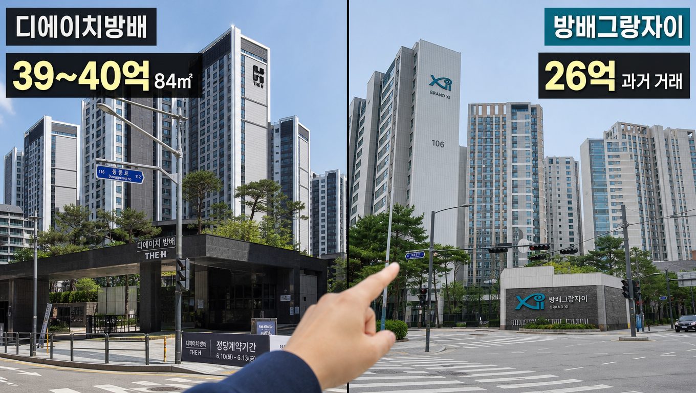 디에이치방배 방배그랑자이 매매 가격 차이