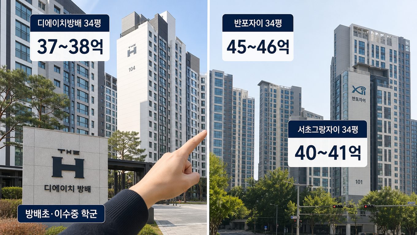 디에이치방배 매매 가격과 반포 학군 영향, 조합원 조건