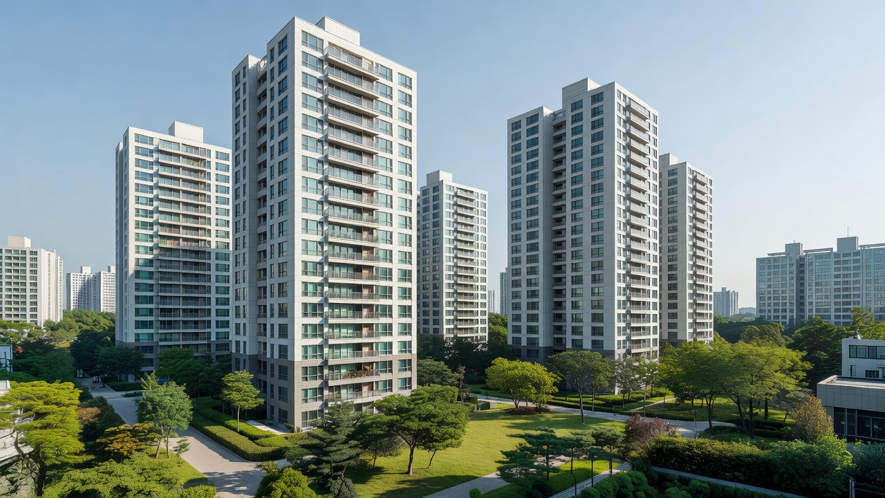 방배그랑자이 전세 실거래 가격이 분포된 아파트 단지 모습