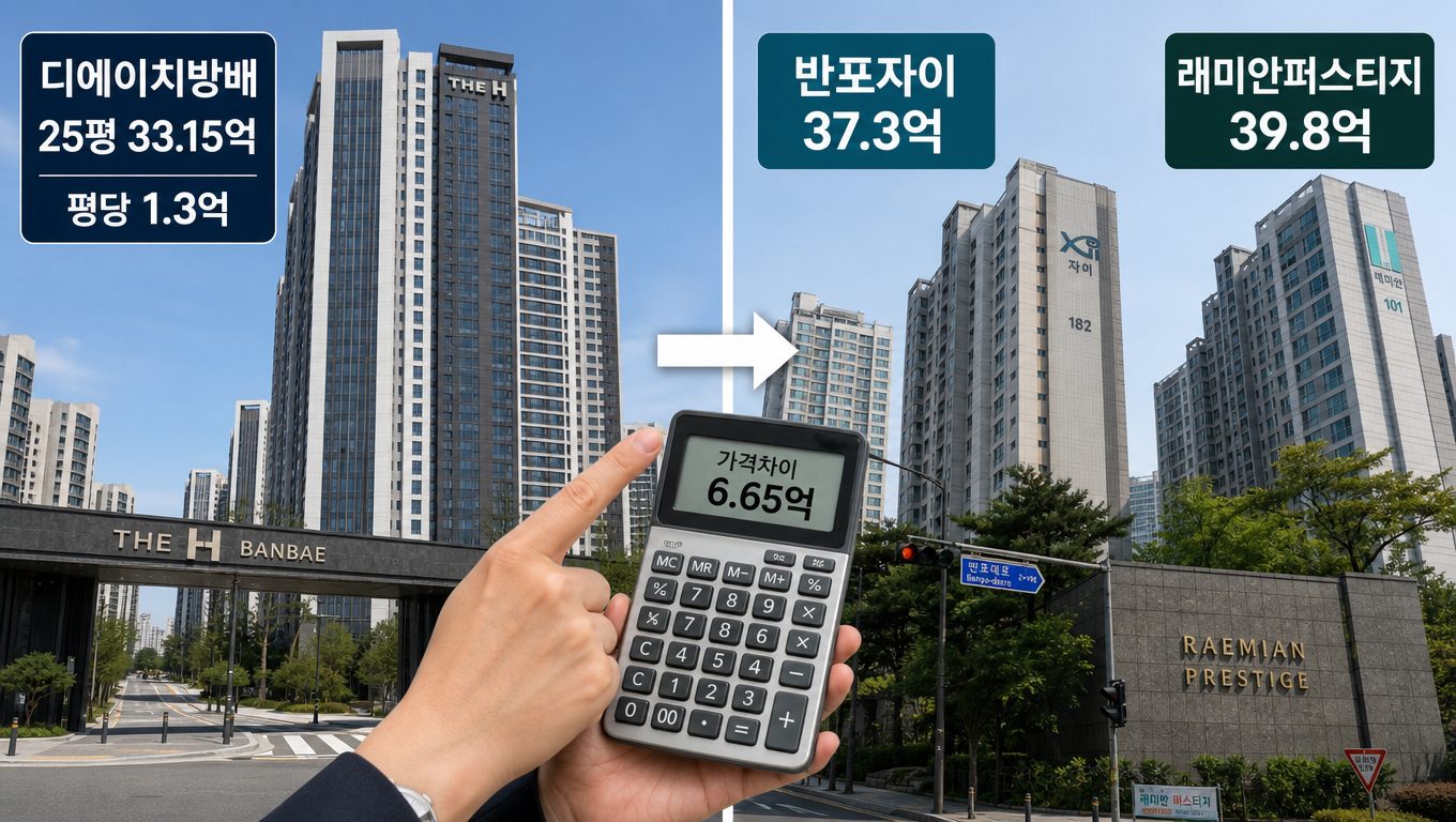 디에이치방배 25평 시세 입주 후 변화와 반포 단지 비교