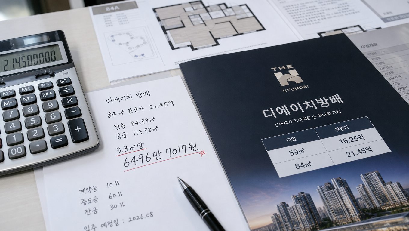 디에이치방배 일반분양가는 3.3㎡당 얼마로 확정됐나요?